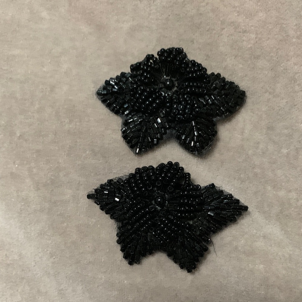 Vintage beaded shoe clips